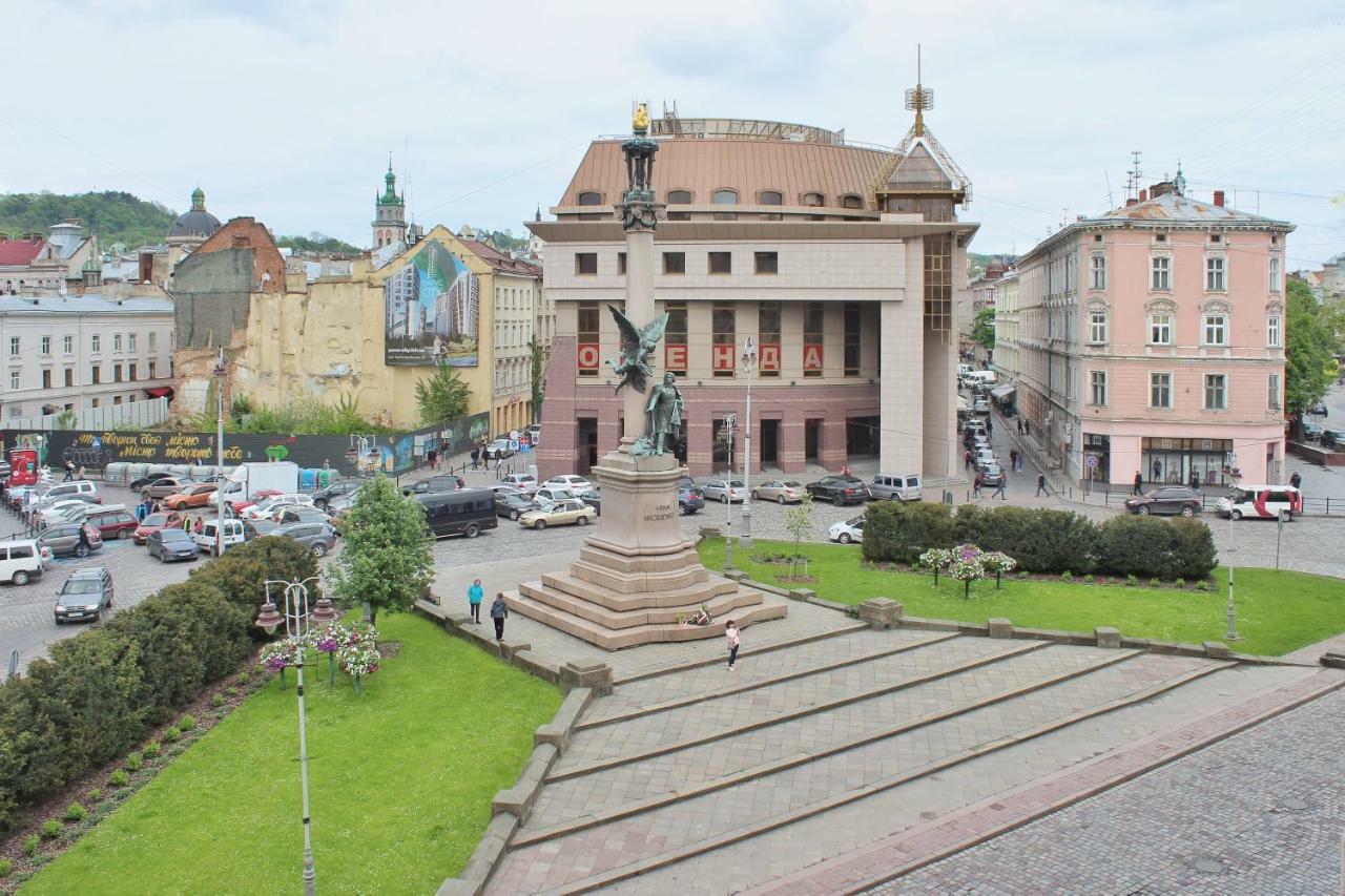 Квартира В Центрі Львова Вулиця Міцкевича 5, Простора З Гарним Видом На Місто المظهر الخارجي الصورة